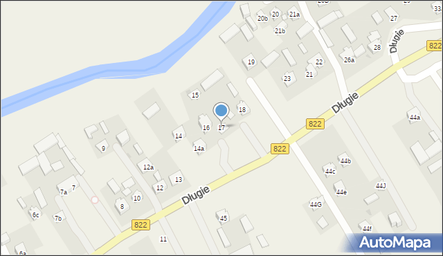Długie, Długie, 17, mapa Długie