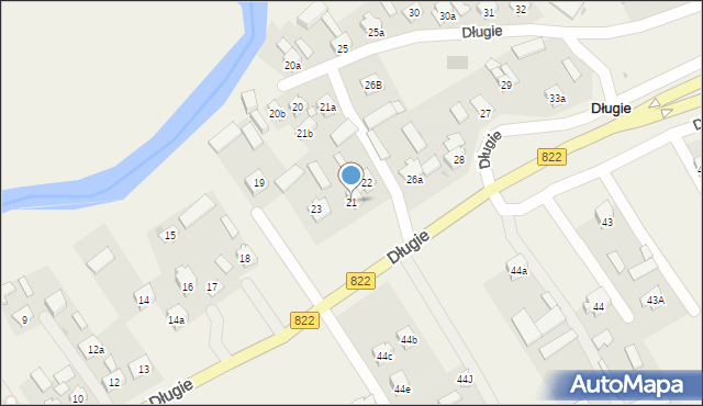 Długie, Długie, 21, mapa Długie