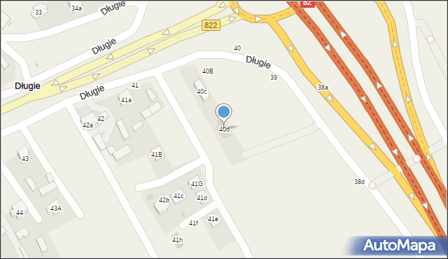 Długie, Długie, 40d, mapa Długie