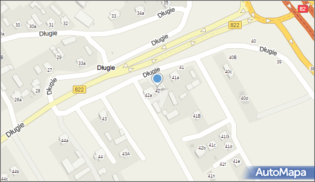 Długie, Długie, 42, mapa Długie
