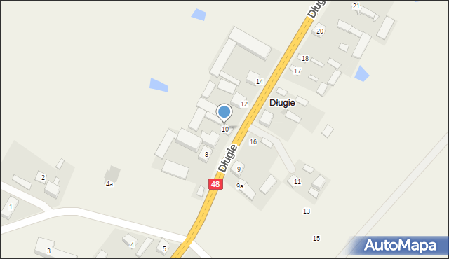 Długie, Długie, 10, mapa Długie