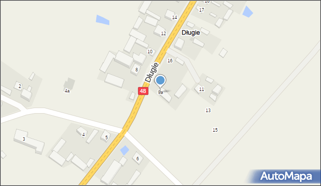 Długie, Długie, 9a, mapa Długie