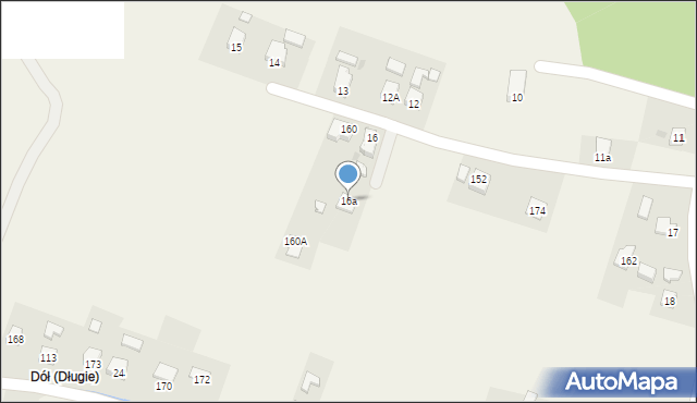 Długie, Długie, 16a, mapa Długie