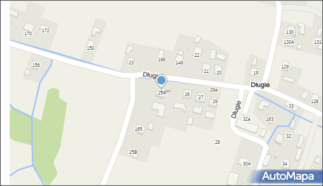 Długie, Długie, 25A, mapa Długie