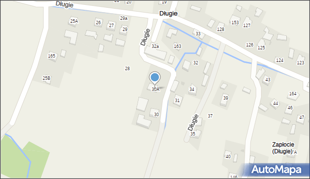 Długie, Długie, 30A, mapa Długie