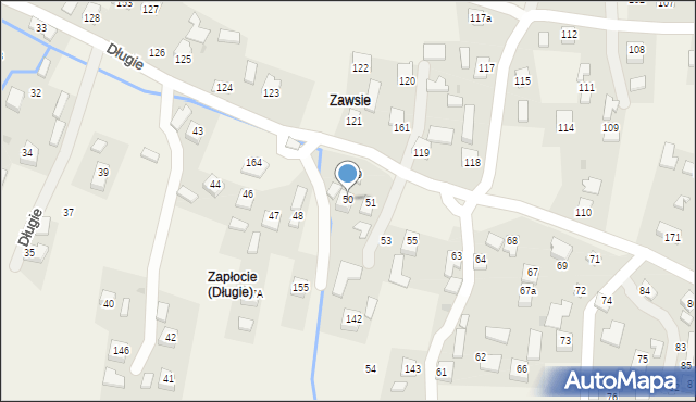 Długie, Długie, 50, mapa Długie