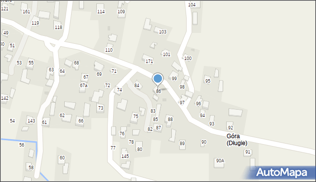 Długie, Długie, 86, mapa Długie