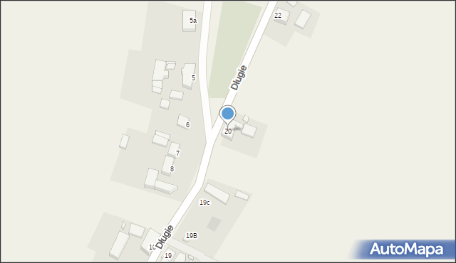 Długie, Długie, 20, mapa Długie