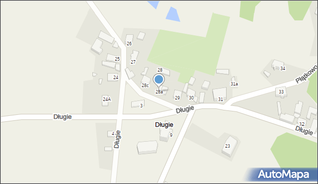 Długie, Długie, 28a, mapa Długie