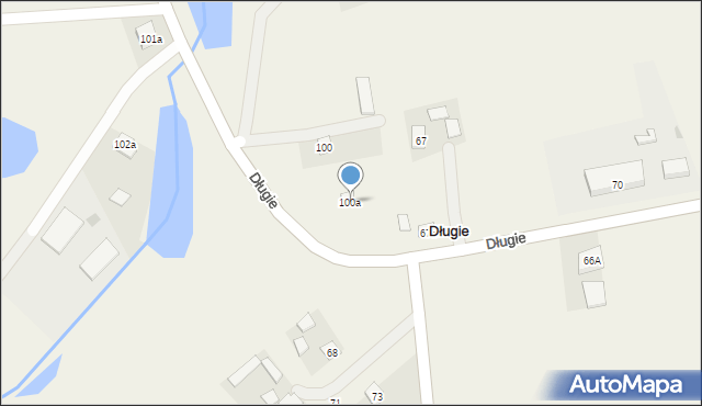 Długie, Długie, 100a, mapa Długie