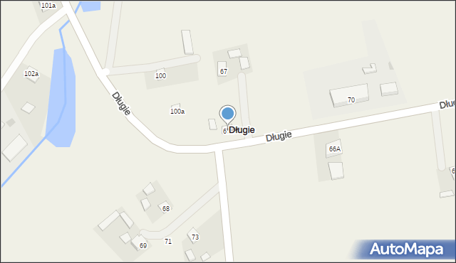 Długie, Długie, 68A, mapa Długie