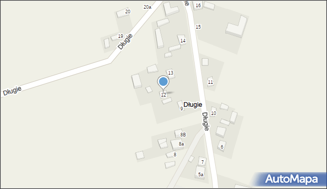 Długie, Długie, 12, mapa Długie