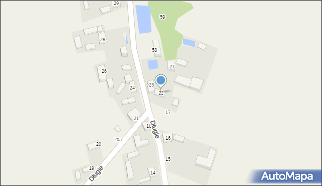 Długie, Długie, 22, mapa Długie