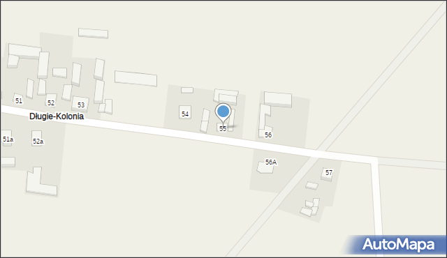 Długie, Długie, 55, mapa Długie