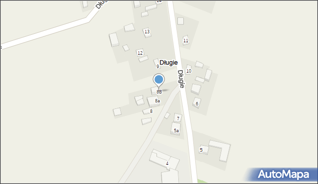 Długie, Długie, 8B, mapa Długie