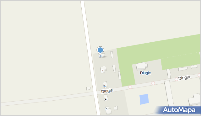 Długie, Długie, 8a, mapa Długie