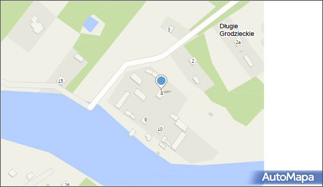 Długie Grodzieckie, Długie Grodzieckie, 4, mapa Długie Grodzieckie