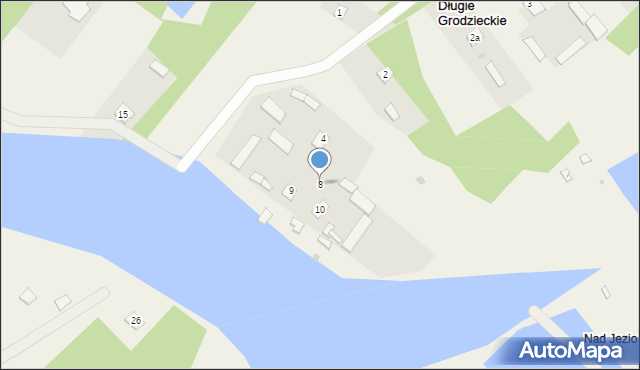 Długie Grodzieckie, Długie Grodzieckie, 8, mapa Długie Grodzieckie