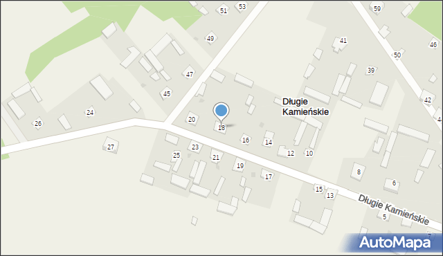 Długie Kamieńskie, Długie Kamieńskie, 18, mapa Długie Kamieńskie