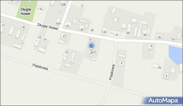 Długie Nowe, Długie Nowe, 10, mapa Długie Nowe
