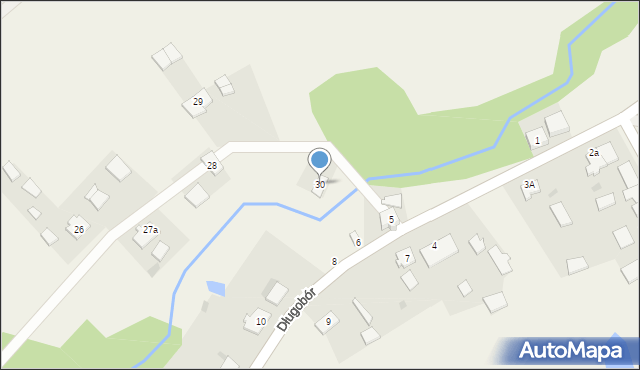 Długobór, Długobór, 30, mapa Długobór