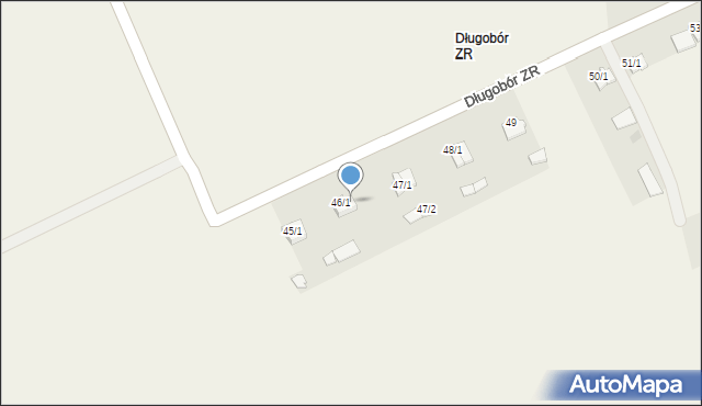 Długobór, Długobór, 46/2, mapa Długobór