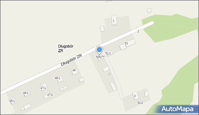 Długobór, Długobór, 50/1, mapa Długobór