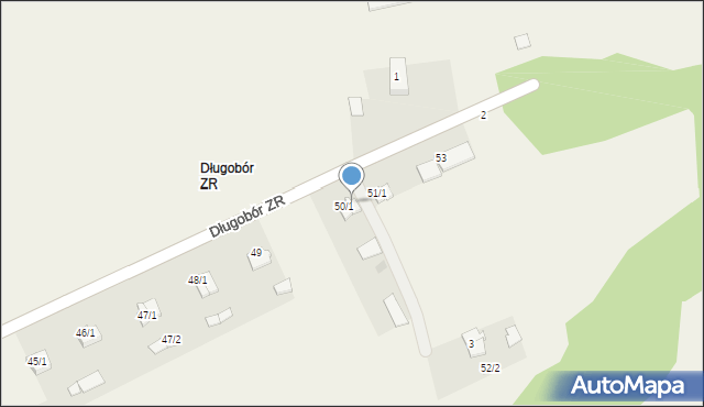 Długobór, Długobór, 50/2, mapa Długobór
