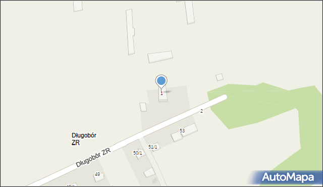Długobór ZR, Długobór ZR, 1, mapa Długobór ZR