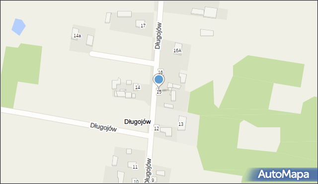 Długojów, Długojów, 15, mapa Długojów