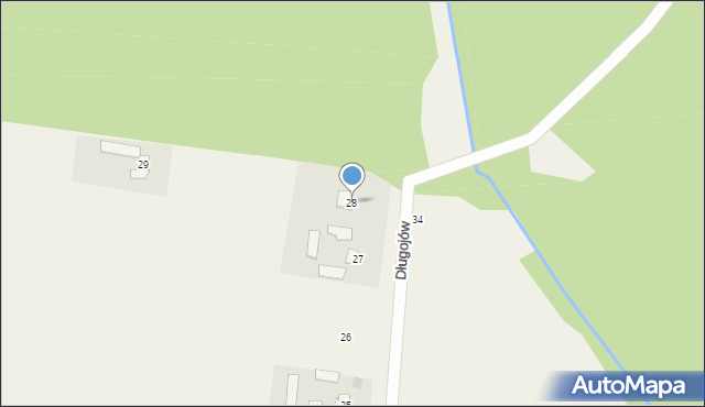 Długojów, Długojów, 28, mapa Długojów