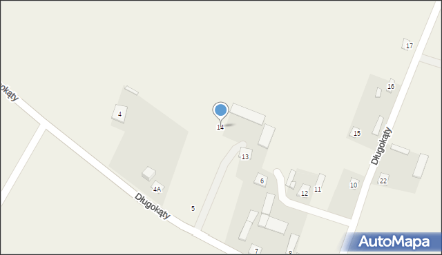 Długokąty, Długokąty, 14, mapa Długokąty