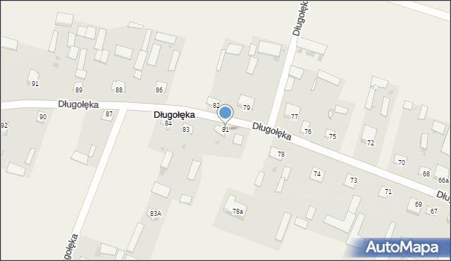 Długołęka, Długołęka, 81, mapa Długołęka