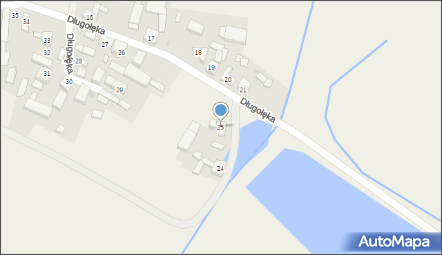 Długołęka, Długołęka, 25, mapa Długołęka