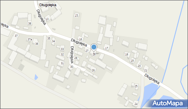 Długołęka, Długołęka, 26, mapa Długołęka