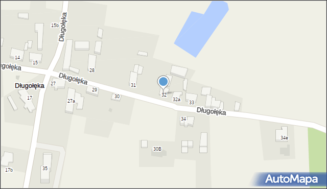 Długołęka, Długołęka, 32, mapa Długołęka