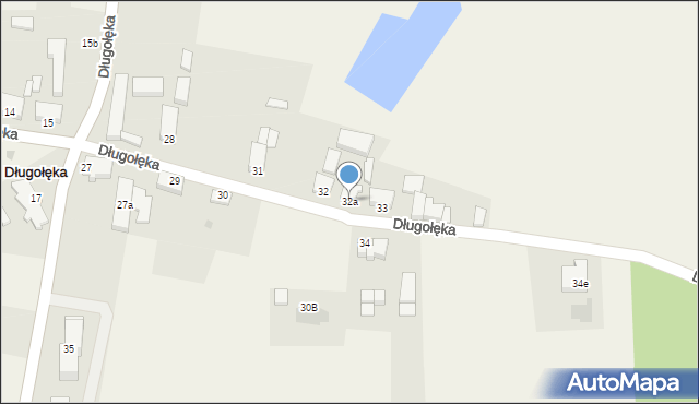 Długołęka, Długołęka, 32a, mapa Długołęka