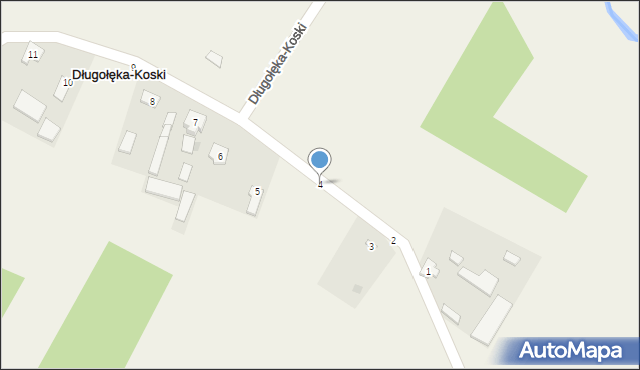 Długołęka-Koski, Długołęka-Koski, 4, mapa Długołęka-Koski