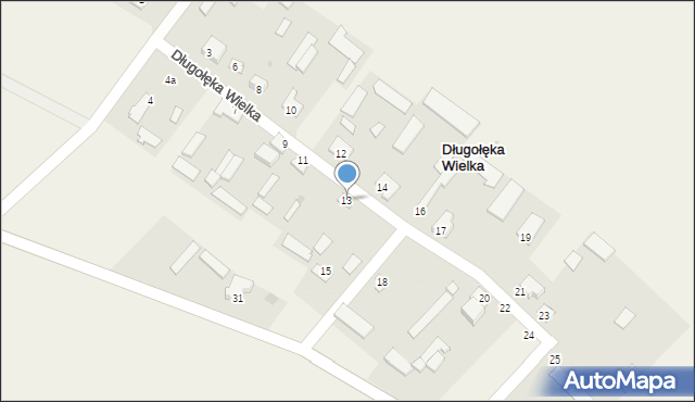 Długołęka Wielka, Długołęka Wielka, 13, mapa Długołęka Wielka