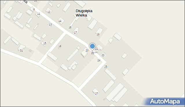 Długołęka Wielka, Długołęka Wielka, 22, mapa Długołęka Wielka