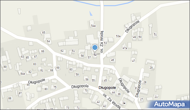 Długopole, Długopole, 54, mapa Długopole