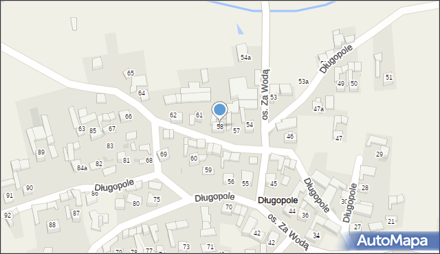 Długopole, Długopole, 58, mapa Długopole