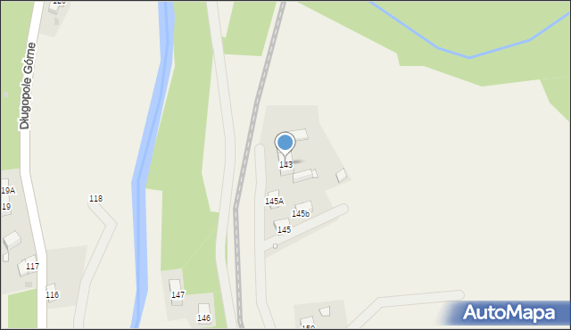Długopole Górne, Długopole Górne, 143, mapa Długopole Górne