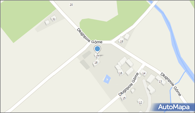 Długopole Górne, Długopole Górne, 17, mapa Długopole Górne