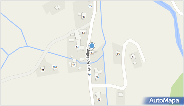 Długopole Górne, Długopole Górne, 57, mapa Długopole Górne