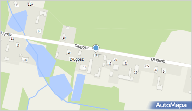 Długosz, Długosz, 18, mapa Długosz