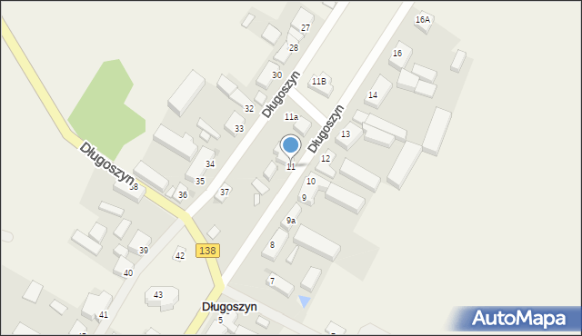 Długoszyn, Długoszyn, 11, mapa Długoszyn