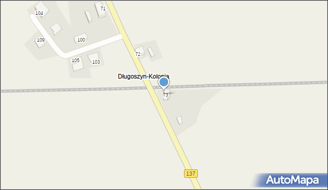 Długoszyn, Długoszyn, 73/1, mapa Długoszyn