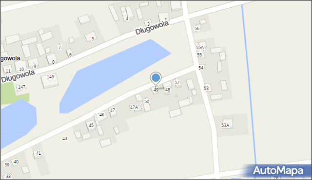 Długowola, Długowola, 49, mapa Długowola