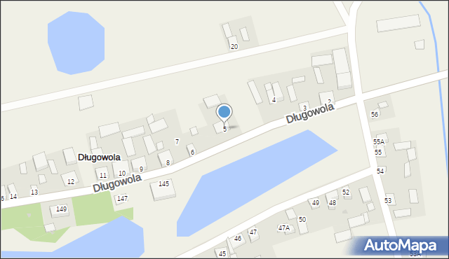Długowola, Długowola, 5, mapa Długowola